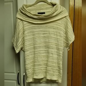 🏖🌟❤Calvin Klein Jeans varied pattern cowl neck short sleeved sweater